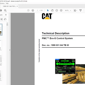 CAT Shearer PMC™ Evo-S Control System Technical Manual - PDF DOWNLOAD