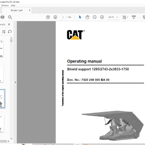 CAT Shield Roof Support 1295 2743-2x3833-1750 Operation and Maintenance Manual (7420 247 000 BA 00) - PDF DOWNLOAD