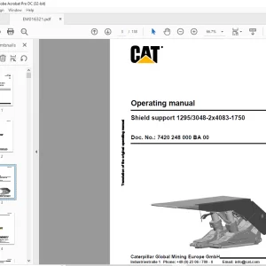 CAT Shield Support 1295 3048-2x4083-1750 Operating Manual (EM016321-0) - PDF DOWNLOAD