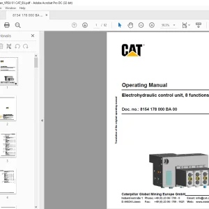 CAT Shield support Electrohydraulic control unit, 8 functions Operating Manual - PDF DOWNLOAD