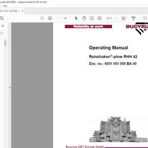 CAT Shield support Reisshaken®-plow RHH 42 Operating Manual - PDF DOWNLOAD