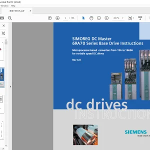 CAT Siemens SIMOREG DC Master 6RA70 Series Base Drive Instructions Manual BI619357 - PDF DOWNLOAD