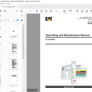 CAT VLongwall Operating and Maintenance Manual - PDF DOWNLOAD