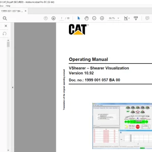 CAT VShearer – Shearer Visualization Operating Manual - PDF DOWNLOAD