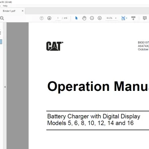 CAT SCOOP 5 6 8 10 12 14 & 16 Battery Charger with Digital Display Operation Manual (BI001975) - PDF DOWNLOAD