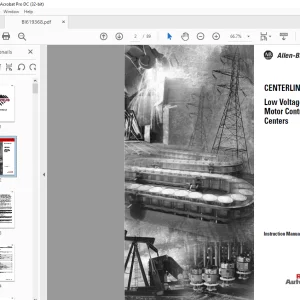 Cat Allen-Bradley Centerline Low Voltage Motor Control Centers Instruction Manual BI619368 - PDF DOWNLOAD