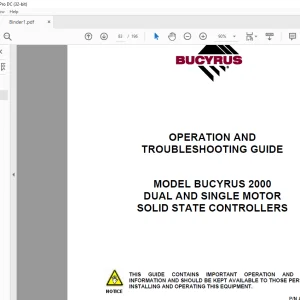 Cat BUCYRUS 488L and 488-6 WITH CONTROL HANDLE OPERATION, MAINTENANCE,TROUBLESHOOTING AND SERVICE GUIDE MANUAL – PDF DOWNLOAD
