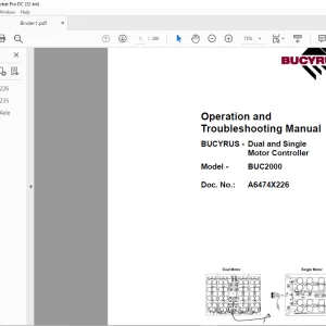 Cat BUCYRUS Dual and Single Motor Controller BUC2000 Operation and Troubleshooting Manual - PDF DOWNLOAD
