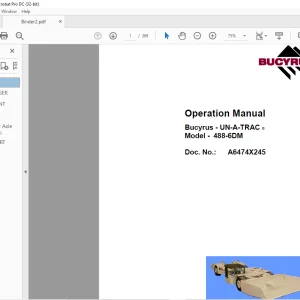 Cat Bucyrus 488-6DM Operation Manual (A6474X245) - PDF DOWNLOAD