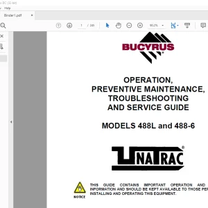 Cat Bucyrus 488L and 488-6 OPERATION,PREVENTIVE MAINTENANCE,TROUBLESHOOTING AND SERVICE GUIDE MANUAL - PDF DOWNLOAD