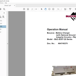 Cat Bucyrus Roof Support Carrier HiPAC 10 Variable Frequency Drives (VFD) for Battery Powered Equipment Operation & Troubleshooting Manual A6474X273