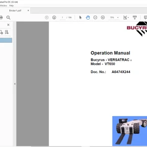 Cat Bucyrus Roof Support VT650 VERSATRAC® Operation Manual A6474X244 - PDF DOWNLOAD