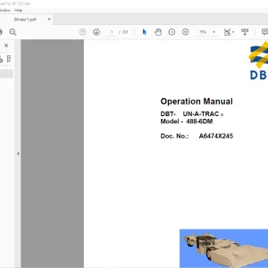 Cat DBT 488-6DM UN-A-TRAC ® Operation Manual A6474X245 - PDF DOWNLOAD