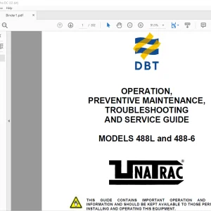 Cat DBT 488L and 488-6 OPERATION, MAINTENANCE,TROUBLESHOOTING AND SERVICE GUIDE MANUAL - PDF DOWNLOAD