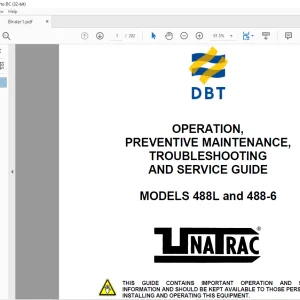 Cat DBT 488L and 488-6 OPERATION,PREVENTIVE MAINTENANCE,TROUBLESHOOTING AND SERVICE GUIDE MANUAL - PDF DOWNLOAD