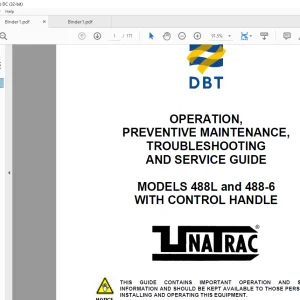 Cat DBT 488L and 488-6 WITH CONTROL HANDLE OPERATION  MAINTENANCE  TROUBLESHOOTING AND SERVICE GUIDE MANUAL - PDF DOWNLOAD