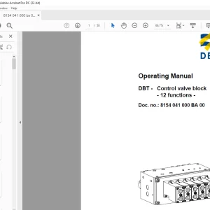 Cat DBT Control valve block 12 functions Operating Manual -  PDF DOWNLOAD