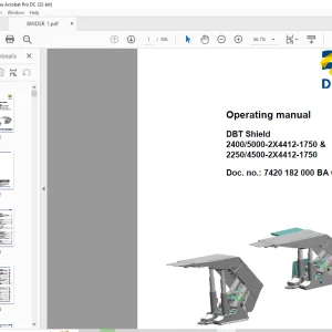 Cat DBT Shield 2400 5000-2X4412-1750 & 2250 4500-2X4412-1750 Operating Manual - PDF DOWNLOAD