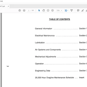 Cat Dragline 8200 Operation & Maintenance Manual BI006477 - PDF DOWNLOAD