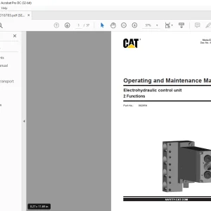 Cat Electrohydraulic control unit 12 Functions Operating and Maintenance Manual  - PDF