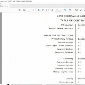Cat Jumbo Drill Mark III Hydraulic Jumbo Operating Manual (BI009875) - PDF DOWNLOAD