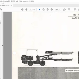 Cat Jumbo Drill Mark IIIA Hydraulic Jumbo Operating Manual (BI009856) - PDF DOWNLOAD