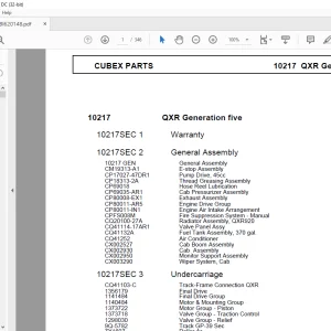 Cat Rotary Track Drill QXR Generation five Parts Book Manual - PDF DOWNLOAD