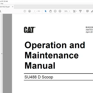 Cat SU488 D Scoop Operation and Maintenance Manual - PDF DOWNLOAD