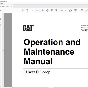 Cat SU488 D Scoop Operation and Maintenance Manual BI002297 - PDF DOWNLOAD