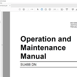 Cat SU488 DN Operation and Maintenance Manual BI016595 -  PDF DOWNLOAD