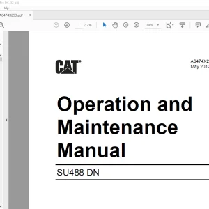 Cat SU488 DN Scoop Operation and Maintenance Manual A6474X253 - PDF DOWNLOAD