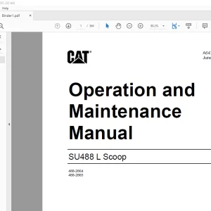 Cat SU488 L Scoop Operation and Maintenance Manual - PDF DOWNLOAD