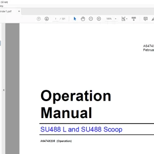 Cat SU488 L and SU488 Scoop Operation Manual - PDF DOWNLOAD