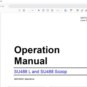 Cat SU488 L and SU488 Scoop Operation Manual A6474X235 - PDF DOWNLOAD