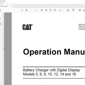Cat Scoop 5, 6, 8, 10, 12, 14 and 16 Battery Charger with Digital Display Operation Manual BI001975 - PDF DOWNLOAD