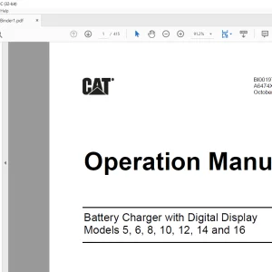 Cat Scoop 5, 6, 8, 10, 12, 14 and 16 Battery Charger with Digital Display Operation Manual BI001975 - PDF DOWNLOAD