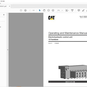 Cat Scoop Electrohydraulic control unit 12 Functions Operating and Maintenance Manual - PDF