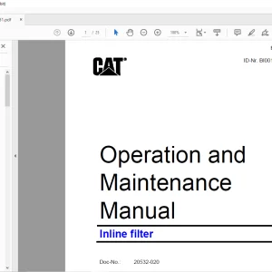 Cat Scoop Inline filter Operation and Maintenance Manual  - PDF