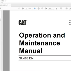 Cat Scoop SU488 DN Operation and Maintenance Manual -  PDF DOWNLOAD