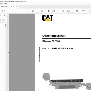 Cat Shearer EL3000 Operating Manual  - PDF DOWNLOAD