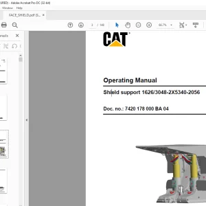 Cat Shield support 1626/3048-2X5340-2056 Operating Manual - PDF