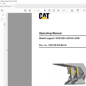 Cat Shield support 1676/3581-2X5341-2056 Operating Manual - PDF