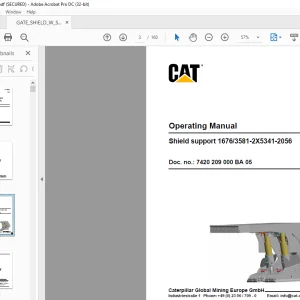 Cat Shield support 1676/3581-2X5341-2056 Operating Manual - PDF