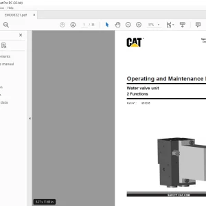 Cat Water valve unit 2 Functions Operating and Maintenance Manual - PDF DOWNLOAD