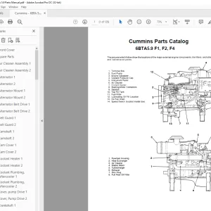 Cummins 6BTA5.9 F1 F2 F4 Parts Catalog Manual - PDF DOWNLOAD