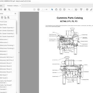 Cummins 6CTA8.3 F1 F2 F3 Parts Catalog Manual - PDF DOWNLOAD