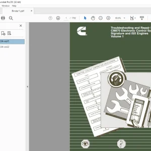 Cummins CM870 Electronic Control System and ISX Engines Troubleshooting and Repair Manual Volume 1&2 - PDF DOWNLOAD