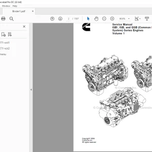 Cummins ISBe ISB & QSB (Common Rail Fuel System) Series Engines Service Manual (Vol 1&2) - PDF DOWNLOAD