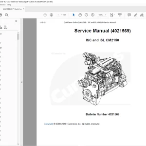 Cummins ISC & ISL CM2150 Service Manual 4021569 - PDF DOWNLOAD