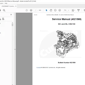 Cummins ISC and ISL CM2150 Service Manual (4021569) - PDF DOWNLOAD